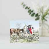 Romantik auf der Jagd Postkarte (Stehend Vorderseite)