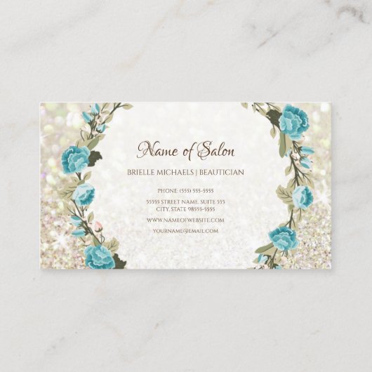 Romantik Blue Rose Florenz Ein perfektes Wochenend Visitenkarte (Rückseite)