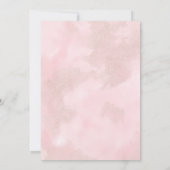 Romantik Boho Pink Roses & Pampas Bridal Luncheon Einladung (Rückseite)