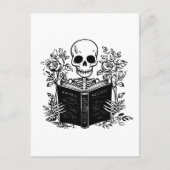 Romantik-Buch Skelettlesen Postkarte (Vorderseite)