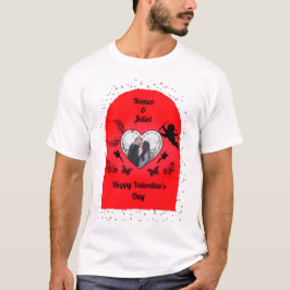 Romantik-Cupid-Foto Rotes Herz Frohen Valentinstag T-Shirt