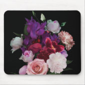 Romantik Dark Florals Mousepad (Vorne)