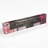 Romantik Dark Florals Namensplakette