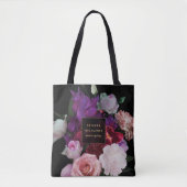 Romantik Dark Florals Personalisiert Tasche (Vorderseite)