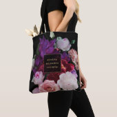 Romantik Dark Florals Personalisiert Tasche (Von Nahem)
