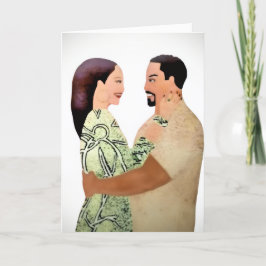 Romantik/Denken Sie an Ihre Notecard (innen blau) Karte