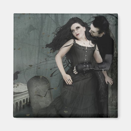 Romantik des Schwarzen Herzens Magnet (Vorne)