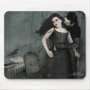 Romantik des Schwarzen Herzens Mousepad