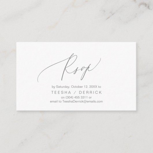 Romantik, Dunkelgrau, Einladung UAWG, antworten (Vorderseite)