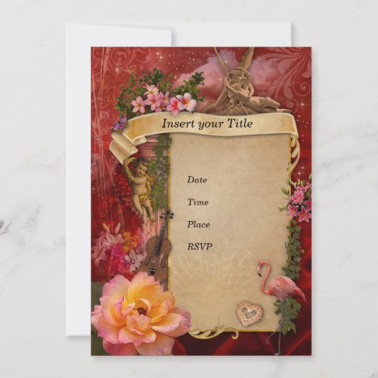 Romantik Einladung (Vorderseite)