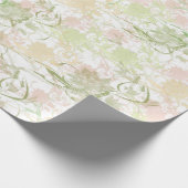 Romantik, Gold, Aquamarin, Aquarell, Chic, Blume Geschenkpapier (Ecke)