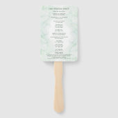 Romantik-Grün-Hochzeit Hochzeitsprogramm Fächer (Rückseite)