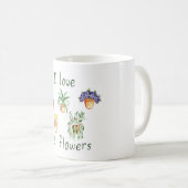 Romantik I Liebe meine Blumen Minimalistisch Niedl Kaffeetasse (VorderseiteRechts)