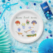 Romantik I Liebe meine Blumen Minimalistisch Niedl Pappteller (Party)