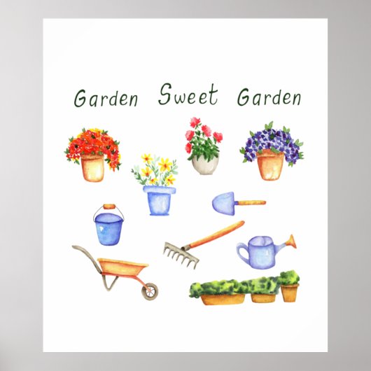 Romantik I Liebe meine Blumen Minimalistisch Niedl Poster (Vorne)