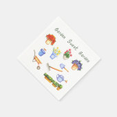 Romantik I Liebe meine Blumen Minimalistisch Niedl Serviette (Ecke)