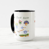 Romantik I Liebe meine Blumen Minimalistisch Niedl Tasse (Vorderseite Links)