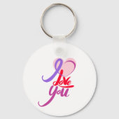 Romantik I Liebe Sie geben Valentinstag Schlüssela Schlüsselanhänger (Rückseite)