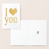 Romantik I Liebe Sie Herz Gold Folienkarte (Anzeige)