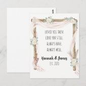 Romantik I Liebe You Anniversary Boho Warercolor Postkarte (Vorne/Hinten)