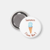 Romantik I Liebe You Ice Cream Birthday Magnet (Vorderseite/Rückseite)