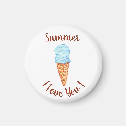Romantik I Liebe You Ice Cream Birthday Magnet (Vorne)