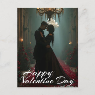 Romantik in der Rose für den Valentinstag Feiertagspostkarte