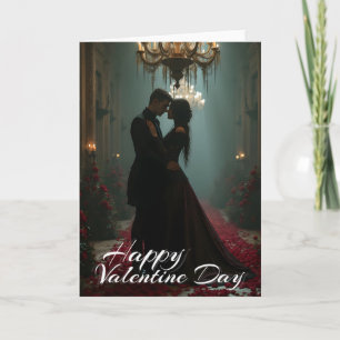 Romantik in der Rose für den Valentinstag Karte