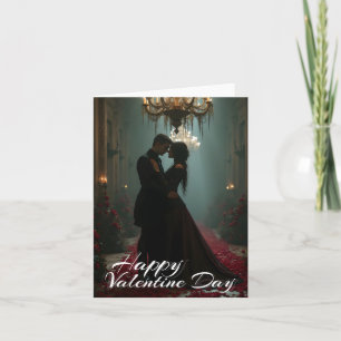 Romantik in der Rose für den Valentinstag Karte