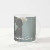 Romantik in der Rose für den Valentinstag Mattglastasse (VorderseiteRechts)