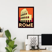Romantik italy coliseum europe Vintage Retroreise Poster (Heimbüro)