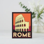 Romantik italy coliseum europe Vintage Retroreise Postkarte (Stehend Vorderseite)