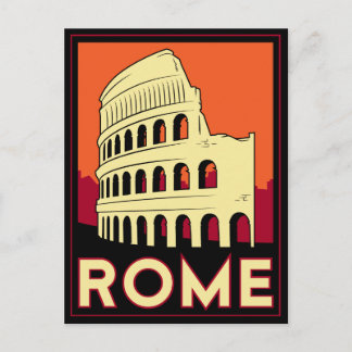 Romantik italy coliseum europe Vintage Retroreise Postkarte