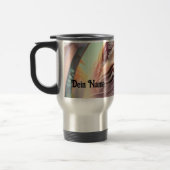 Romantik Katze mit Blumen Reisebecher (Links)