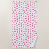 Romantik Kisses Pattern Strandtuch (Vorderseite)
