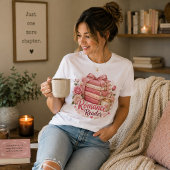 Romantik-Leser Rosa Bücherstapel Tri-Blend Shirt