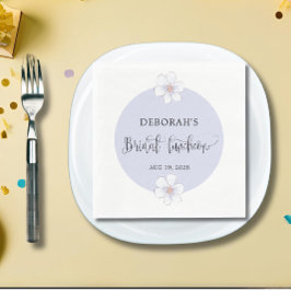 Romantik Lilac Floral Bridal Luncheon Serviette