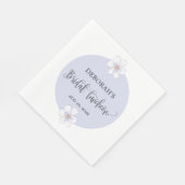 Romantik Lilac Floral Bridal Luncheon Serviette (Ecke)