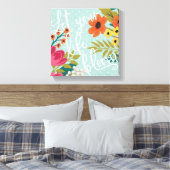 Romantik Luxe X | Lass dein Leben blühen Leinwanddruck (Insitu (Schlafzimmer))