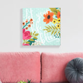 Romantik Luxe X | Lass dein Leben blühen Leinwanddruck (Insitu (Wohnzimmer))