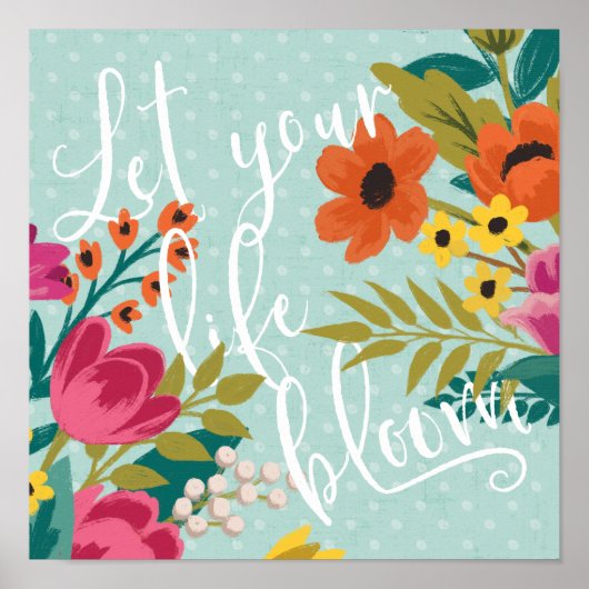 Romantik Luxe X | Lass dein Leben blühen Poster (Vorne)