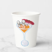 Romantik Martini Pappbecher (Vorderseite)