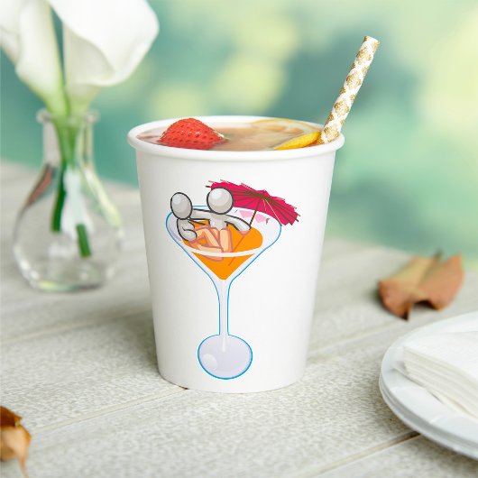 Romantik Martini Pappbecher