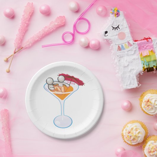 Romantik Martini Pappteller (Party)