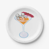 Romantik Martini Pappteller (Vorderseite)