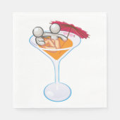 Romantik Martini Serviette (Vorderseite)