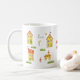 Romantik Meine kleine, süße Stadt Minimalistisch K Kaffeetasse