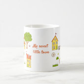Romantik Meine kleine, süße Stadt Minimalistisch K Kaffeetasse (Mittel)