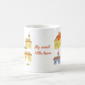 Romantik Meine kleine, süße Stadt Minimalistisch K Kaffeetasse (Mittel)