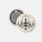 Romantik mit einem Kronleuchter ~ französische Lie Magnet (Vorderseite/Rückseite)